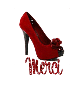 Gif animé merci chaussure de femme